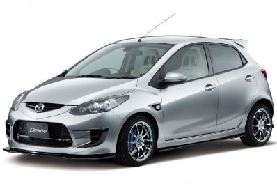 Mazda Demio car for hire in Paphos Cyprus